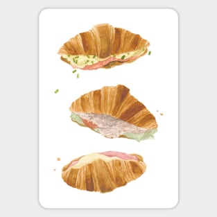 Croissant Watercolour Painting Magnet